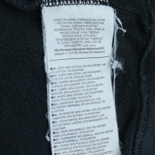 Nike Men's Black Crew Neck Sweatshirt M 'Just Do It' Graphic Pullover