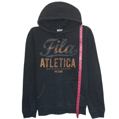 Fila Men's Black Pullover Hoodie XL Sports Graphic Fleece