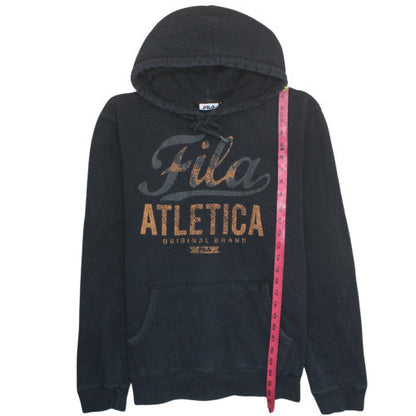 Fila Men's Black Pullover Hoodie XL Sports Graphic Fleece