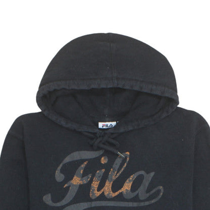 Fila Men's Black Pullover Hoodie XL Sports Graphic Fleece