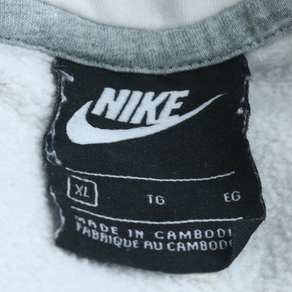 Nike Men's White XL Pullover Hoodie with Logo