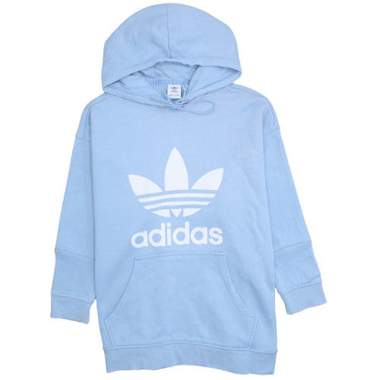 Adidas Women Blue Pullover Hoodie 2XL Hooded Sweatshirt
