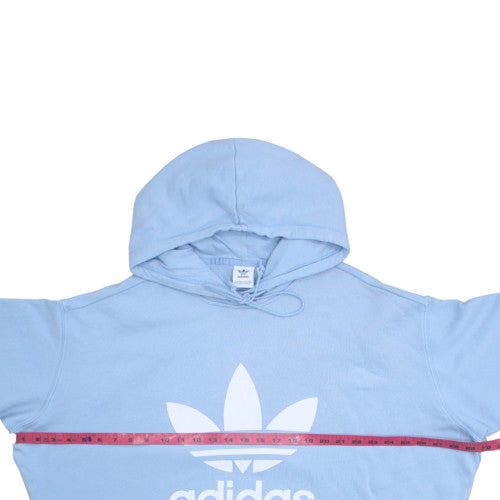Adidas Women Blue Pullover Hoodie 2XL Hooded Sweatshirt