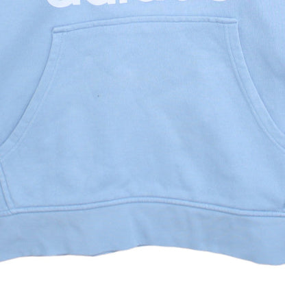 Adidas Women Blue Pullover Hoodie 2XL Hooded Sweatshirt