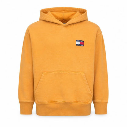 Tommy Jeans Men's Yellow XL Pullover Hoodie Cotton Casual