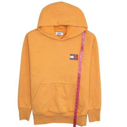 Tommy Jeans Men's Yellow XL Pullover Hoodie Cotton Casual