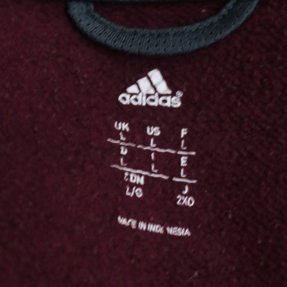 Adidas Men’s Purple Full Zip Hoodie L Sports Fleece Sweatshirt