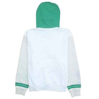 Nike Men's White Green Pullover Hoodie M Sports Graphic Cotton