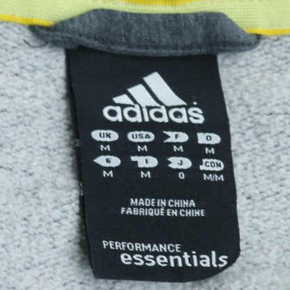 Adidas Men's Grey Full Zip Hoodie Size M Fleece Sportswear