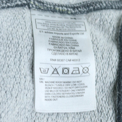 Adidas Men's Grey Full Zip Hoodie Size M Fleece Sportswear