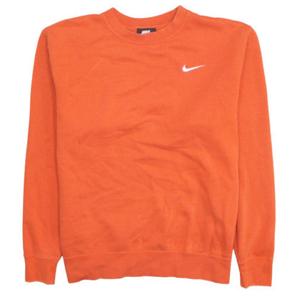 Nike Men's Orange Crew Neck Pullover Sweatshirt M Regular Fit