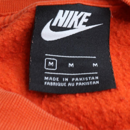 Nike Men's Orange Crew Neck Pullover Sweatshirt M Regular Fit