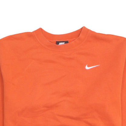 Nike Men's Orange Crew Neck Pullover Sweatshirt M Regular Fit
