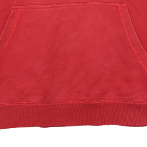 Adidas Mens Red XL Pullover Hoodie Fleece Regular Fit