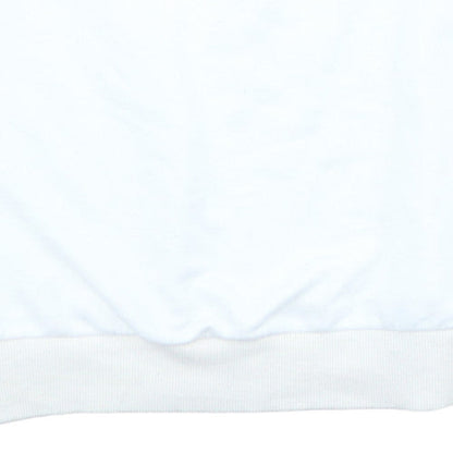 Adidas Women White Crew Neck Sweatshirt L 16-18 Relaxed Cotton Blend