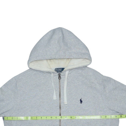 Ralph Lauren Men's Grey Full Zip Hoodie Size L Cotton Blend
