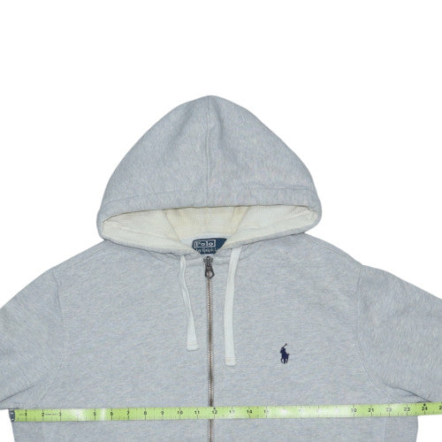 Ralph Lauren Men's Grey Full Zip Hoodie Size L Cotton Blend