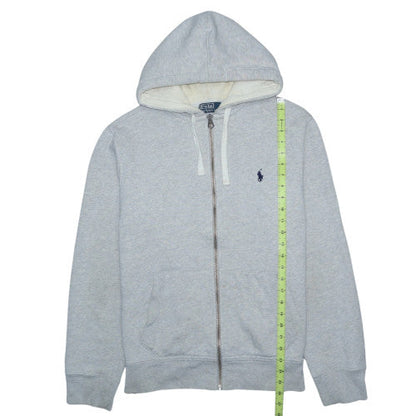 Ralph Lauren Men's Grey Full Zip Hoodie Size L Cotton Blend