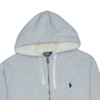 Ralph Lauren Men's Grey Full Zip Hoodie Size L Cotton Blend