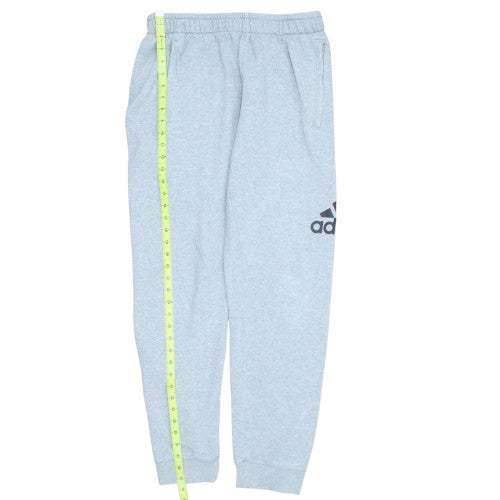 Adidas Men's Grey Jogger Sweatpants L Regular Fit Fleece