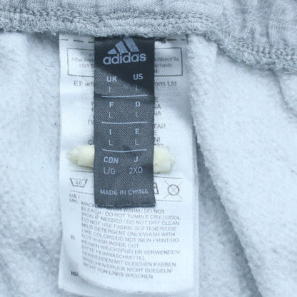 Adidas Men's Grey Jogger Sweatpants L Regular Fit Fleece