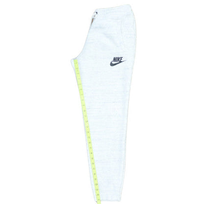 Nike Men White Small Jogger Sweatpants Cotton Blend
