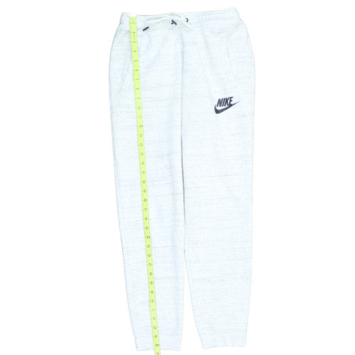 Nike Men White Small Jogger Sweatpants Cotton Blend
