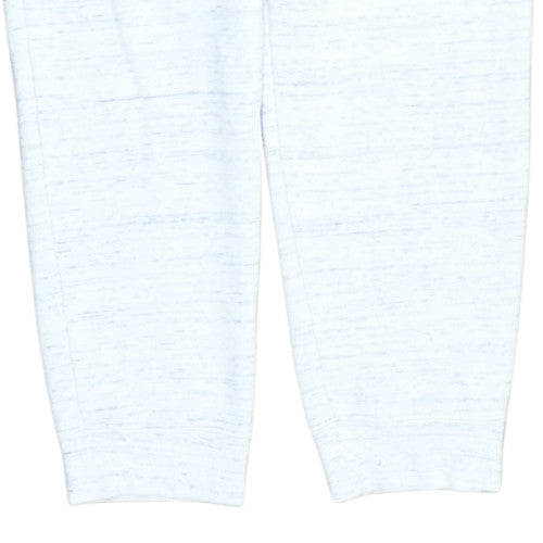 Nike Men White Small Jogger Sweatpants Cotton Blend