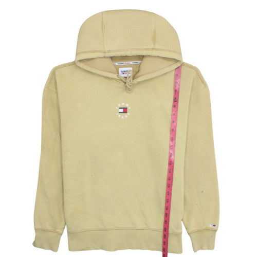Tommy Jeans Men's Beige Pullover Hoodie Size M Cotton Casual