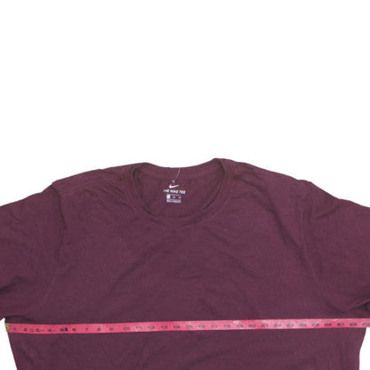 Nike Men's Burgundy 3XL Crew Neck Short Sleeve Classic T-Shirt
