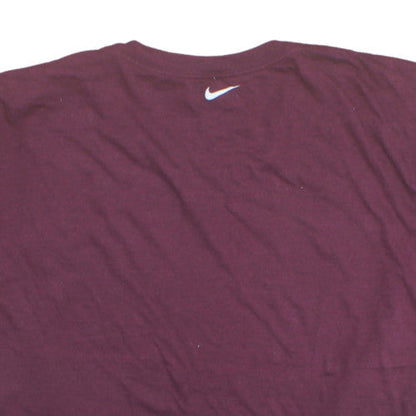 Nike Men's Burgundy 3XL Crew Neck Short Sleeve Classic T-Shirt