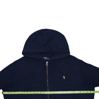 Ralph Lauren Teens Navy Blue Full Zip Hoodie Size 7 Cotton Blend
