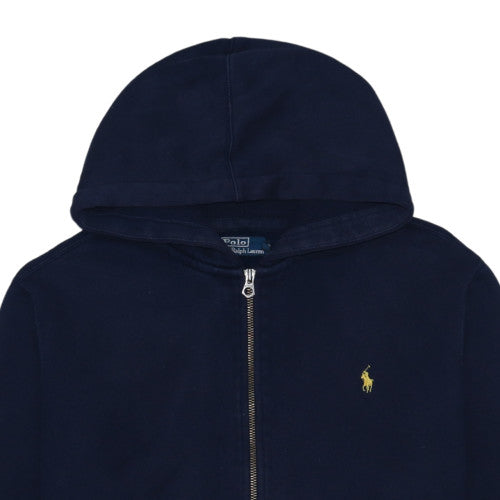 Ralph Lauren Teens Navy Blue Full Zip Hoodie Size 7 Cotton Blend