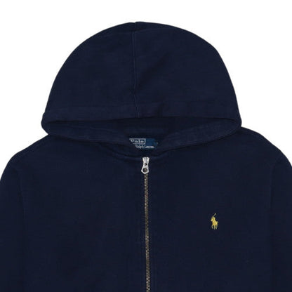 Ralph Lauren Teens Navy Blue Full Zip Hoodie Size 7 Cotton Blend