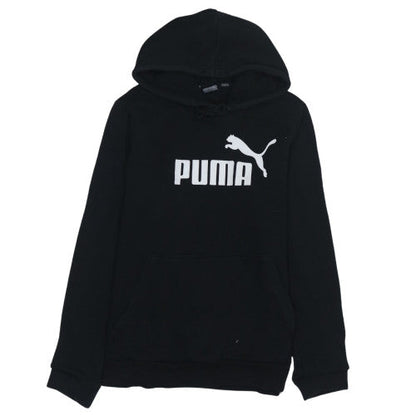 Puma Womens Black Hoodie UK 12 Pullover Logo Sweatshirt