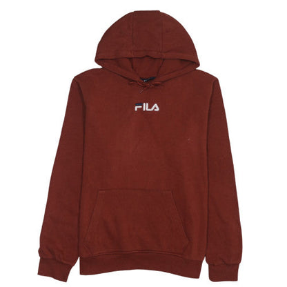 Fila Mens Brown Pullover Hoodie XL Regular Fit Logo Fleece
