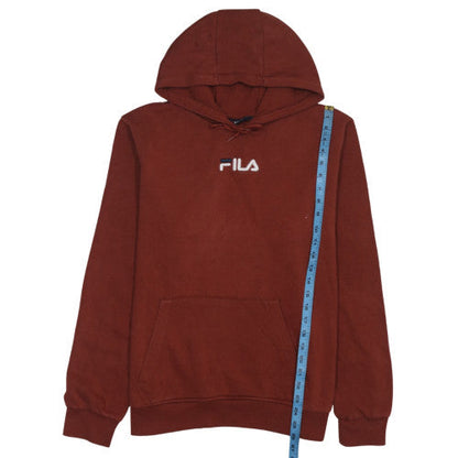 Fila Mens Brown Pullover Hoodie XL Regular Fit Logo Fleece