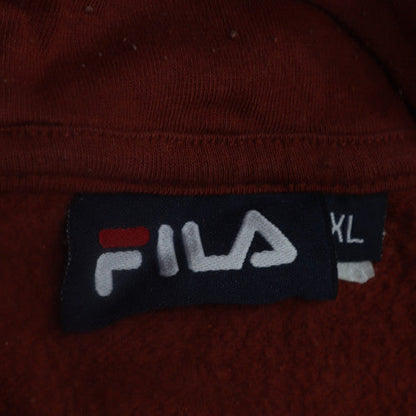 Fila Mens Brown Pullover Hoodie XL Regular Fit Logo Fleece