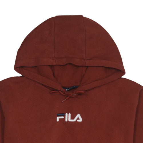 Fila Mens Brown Pullover Hoodie XL Regular Fit Logo Fleece