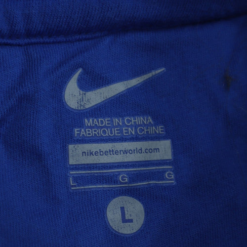 Nike Men Blue Pullover Hoodie L Sports Samsung Logo