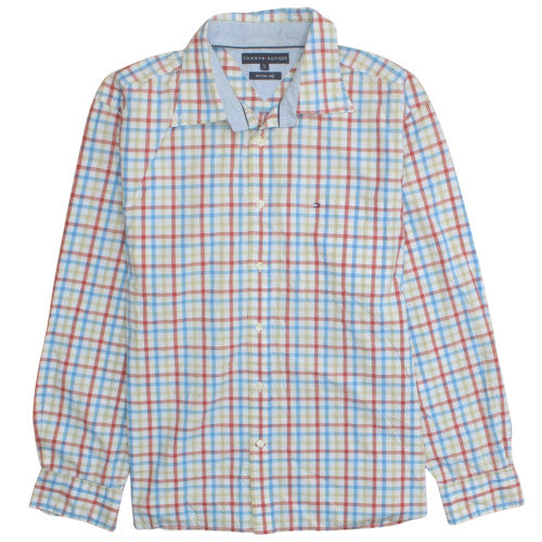 Tommy Hilfiger Men's Multicoloured Checked Long Sleeve Cotton Shirt XL