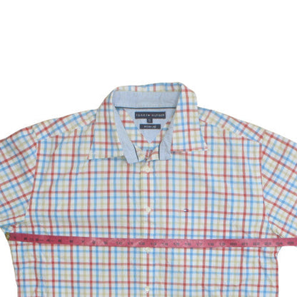 Tommy Hilfiger Men's Multicoloured Checked Long Sleeve Cotton Shirt XL