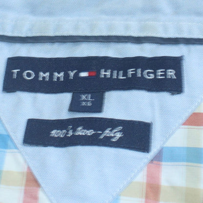 Tommy Hilfiger Men's Multicoloured Checked Long Sleeve Cotton Shirt XL