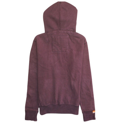 Superdry Men's Brown Small Pullover Hoodie with Logo Print