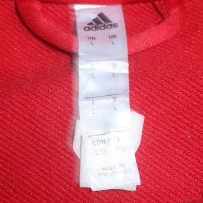 Adidas Men's Red Full Zip Sports Sweatshirt Size L