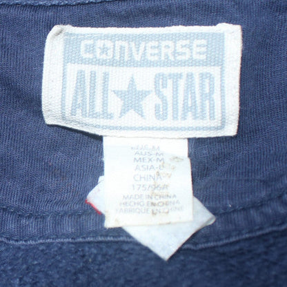 Converse Men’s Blue Full Zip Hoodie Size M Classic Logo Fleece