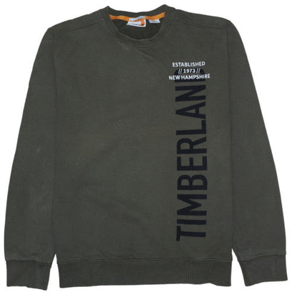 Timberland Men Green XL Pullover Crew Neck Sweatshirt
