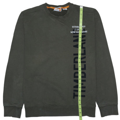 Timberland Men Green XL Pullover Crew Neck Sweatshirt