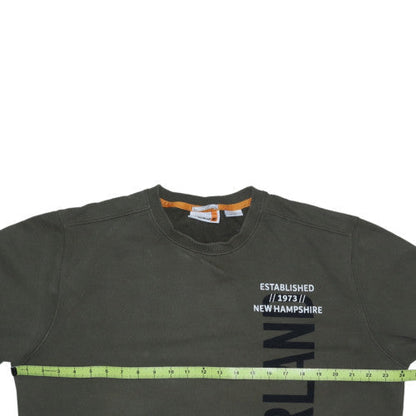 Timberland Men Green XL Pullover Crew Neck Sweatshirt