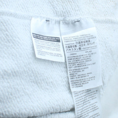 Levi's Men's White Pullover Hoodie M Graphic Logo Fleece